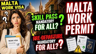 Malta Work Visa 2026 🚨 Skill Pass Mandatory? Pre-Departure Course Truth! #maltaworkvisa #maltavisa 