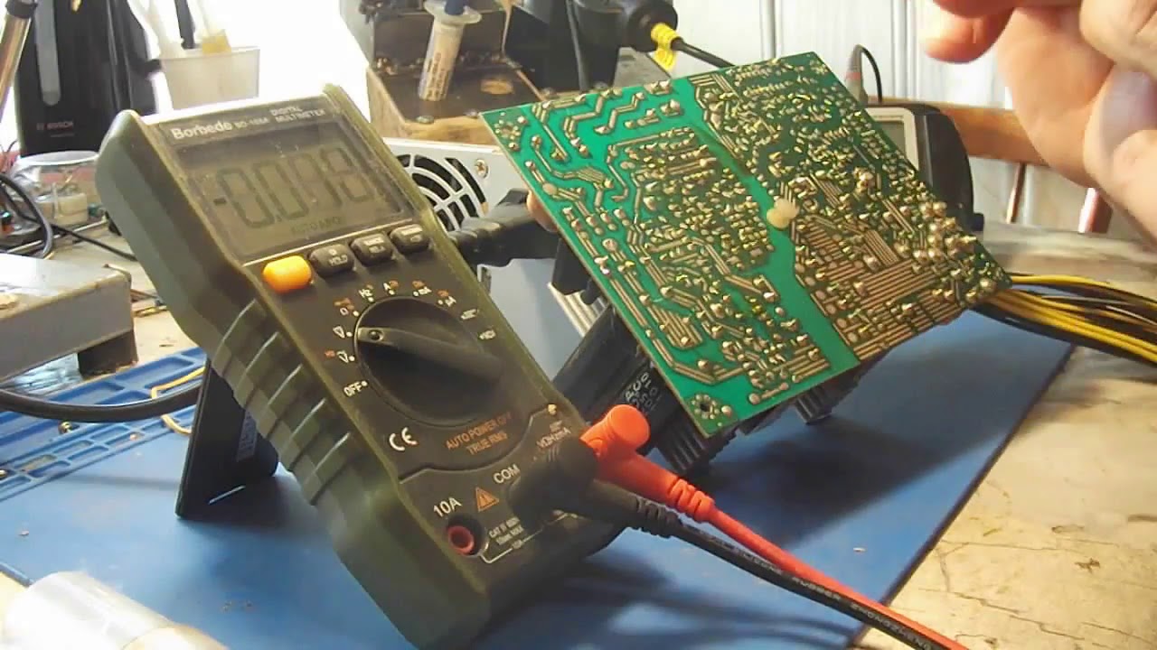 Ремонт компьютерного блока питания диагностика микросхемы дежурки ...