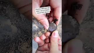 Hurricane Pushed Treasure On Beach To Metal Detect 100 Year Old Silver Coin