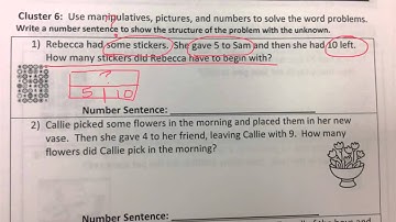 1st Grade Addition and Subtraction Problem: Part-Part-Whole