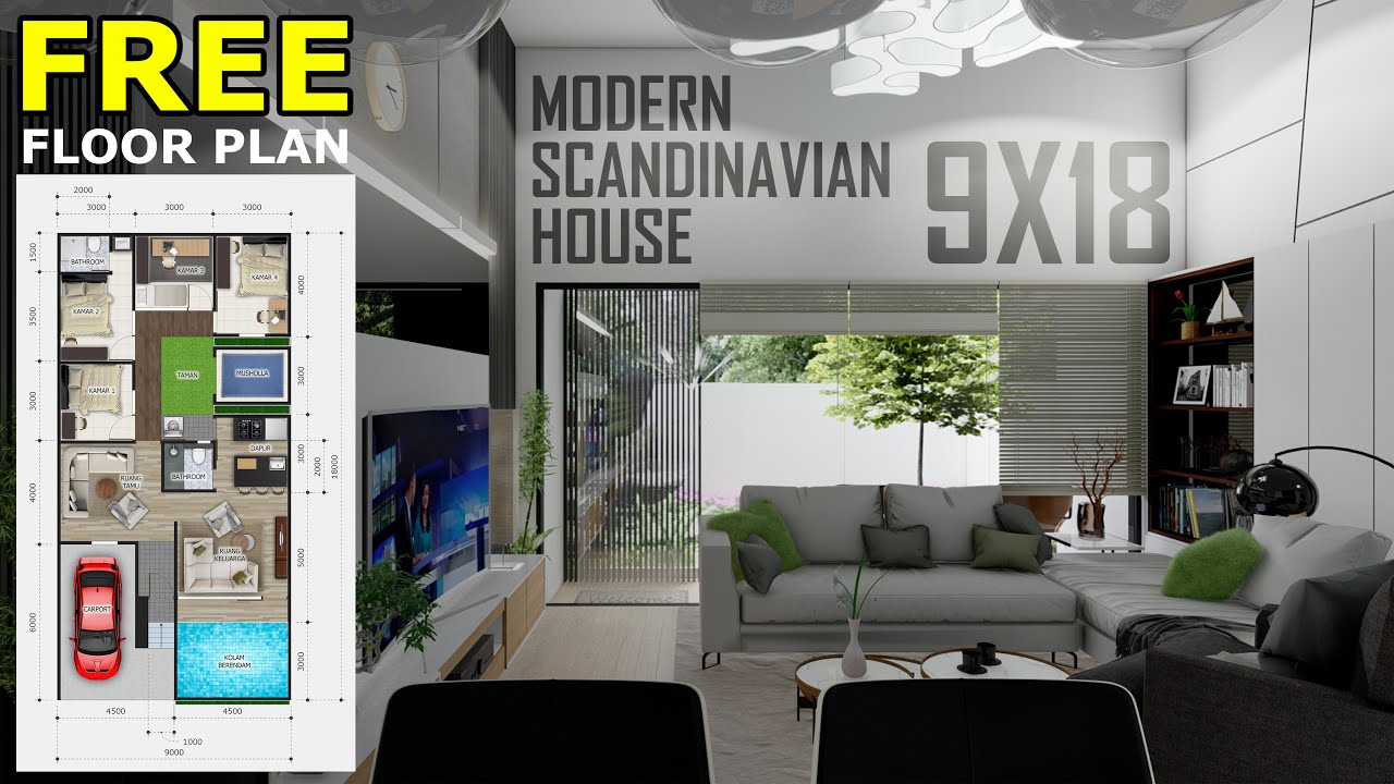  Rumah  mewah  9x18  meter  Modern  Scandinavian House YouTube