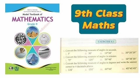 Class 9 Exercise 6.1NBF Maths | National book foundation Maths Ex 6.1| Trigonometry