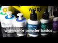 Getting Started with Watercolor Powders Part I; Brusho v Colorburst