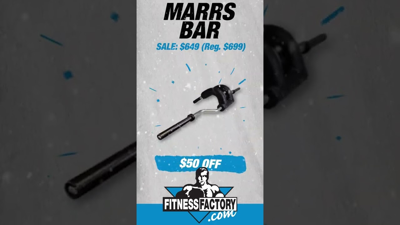 Squat safer & better today! The MARRS Bar is available for $50 off now at FitnessFactory.com.