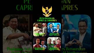 Peta Pasangan Capres &amp; Cawapres #shorts #capres #cawapres #prabowo #aniesbaswedan #gibran #ganjar