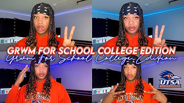 first day of school grwm spring semester *freshman year* | utsa 🧡💙