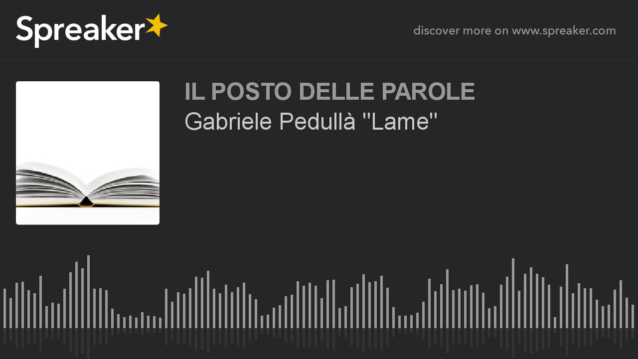 Gabriele Pedullà "Lame"