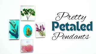#62 I made some pretty pendants using dried flowers