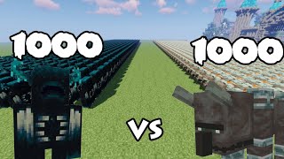 500 Ravager Vs 100 Warden In Minecraft|