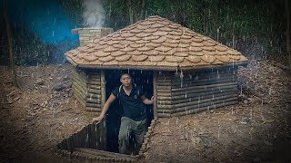 7 Days Building Bushcraft Survival Underground Shelter, Clay Fireplace, Mud Roof, Catch and Cook by Primitive Technology Idea 691,646 views 1 year ago 49 minutes