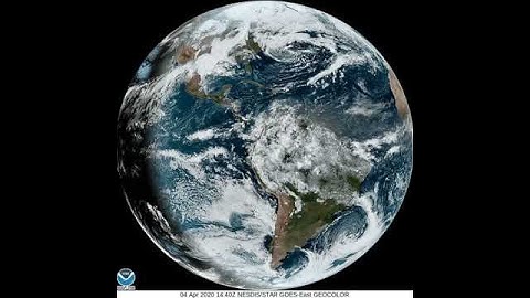 NOAA Full Disk video, with moving clouds - 04 APR 2020