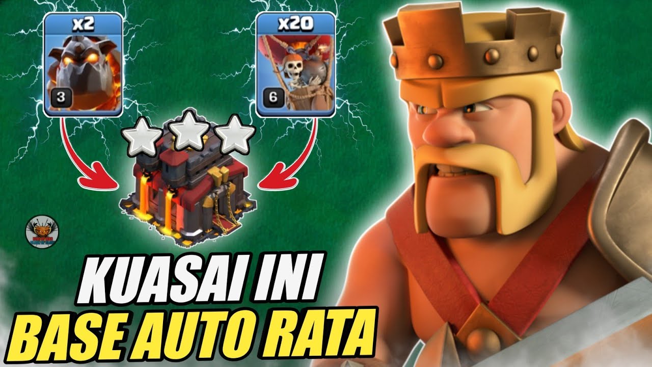 OP PARAH‼️COMBO PARA PRO PLAYER COC!! TH 10 SUI HERO LAVALOON ATTACK || Clash Of Clash