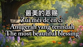最美的恩赐 Zuì měi de ēn cì Anugerah yang terindah The most beautiful blessing