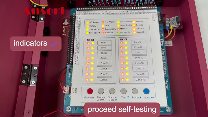 Ansorl conventional fire alarm control panel