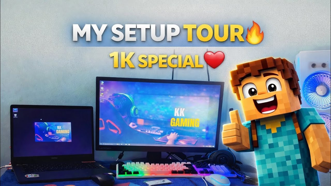 Finally My Gaming Setup Tour 🔥 | 1K Subscribers Special 😍 - YouTube