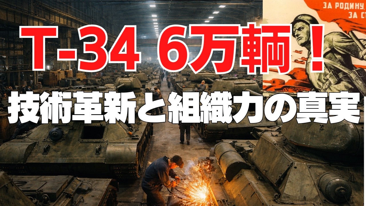 【なぜソ連は圧倒的な生産量を達成できたのか】 T-34の大量生産技術