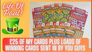Big Scratch cards wins by my viewers, and £25 of scratchcards scratched by me! Thank you everyone