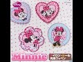 ディズニーミニーマウスの小花柄ワッペン大【シール・アップリケ両用タイプ】