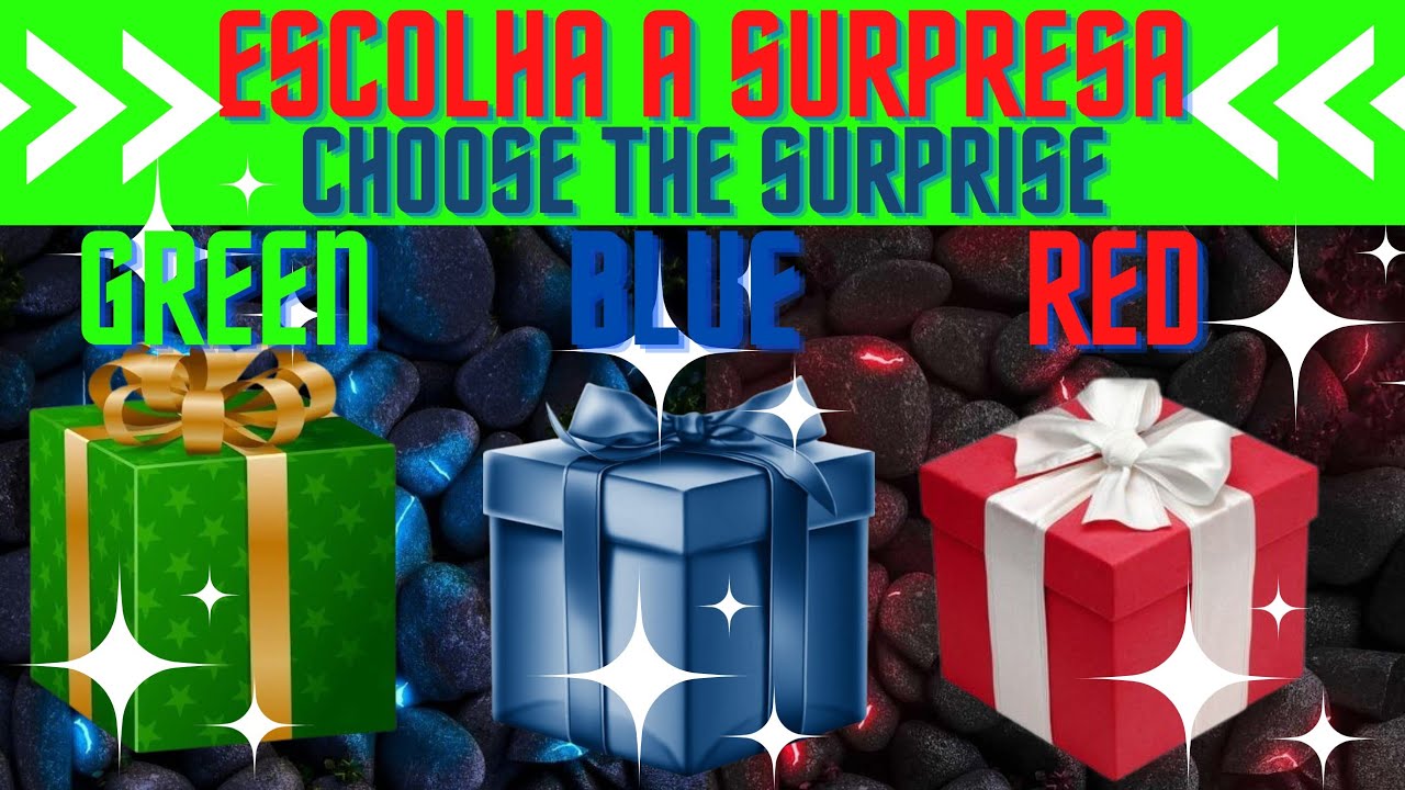 Escolha seu presente elige tu regalo green vs blue vs red youtube