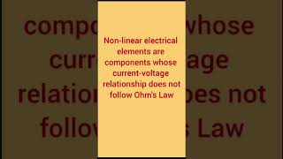 #Linear Elements and Non-linear Elements - Network Theory