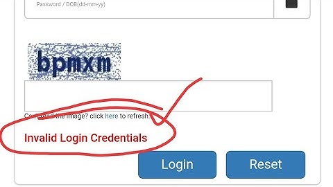 how to resolve Invalid login credentials. IBPS PO PRE RESULT 2021.