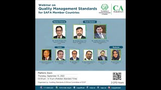 Webinar on Quality Management Standards