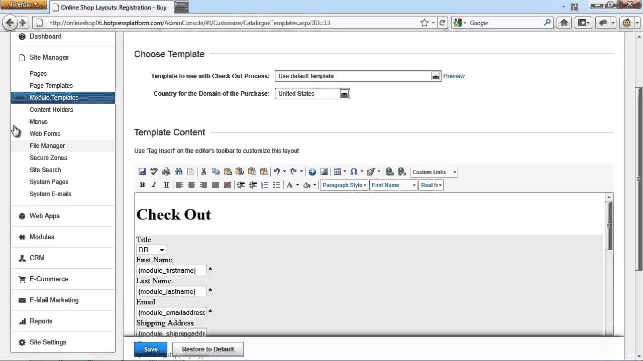 Business Catalyst Shopping Cart Checkout Adobe BC Training