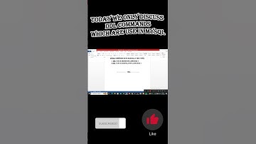DDL commands which are use in MYSQ Workbench #viral #trending #youtubeshorts #youtubeshort #shorts