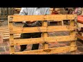 Make a Smart Folding Table Using Pallet Wood // The Process of Recycling Pallet Wood.