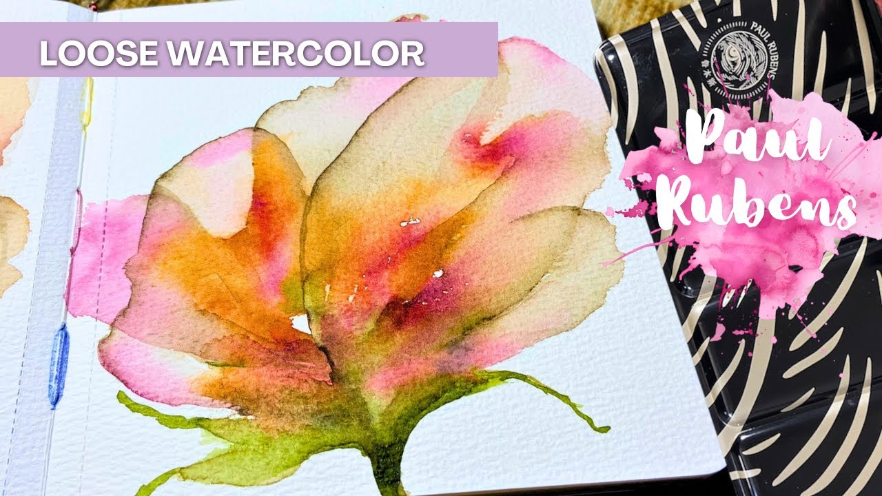 How to Paint Easy Loose Flowers in Watercolor (Step by Step) - YouTube