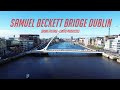 Samuel Beckett Bridge - Aerial View - Drone Footage - Stock Video