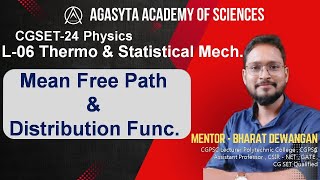 CGSET-24 ll L 06 ll Thermo and Stat Mech  ll Mean free Path & Distribution Fucntion