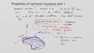 Properties of harmonic functions part 1: existence and uniqueness and the zero net flux property.