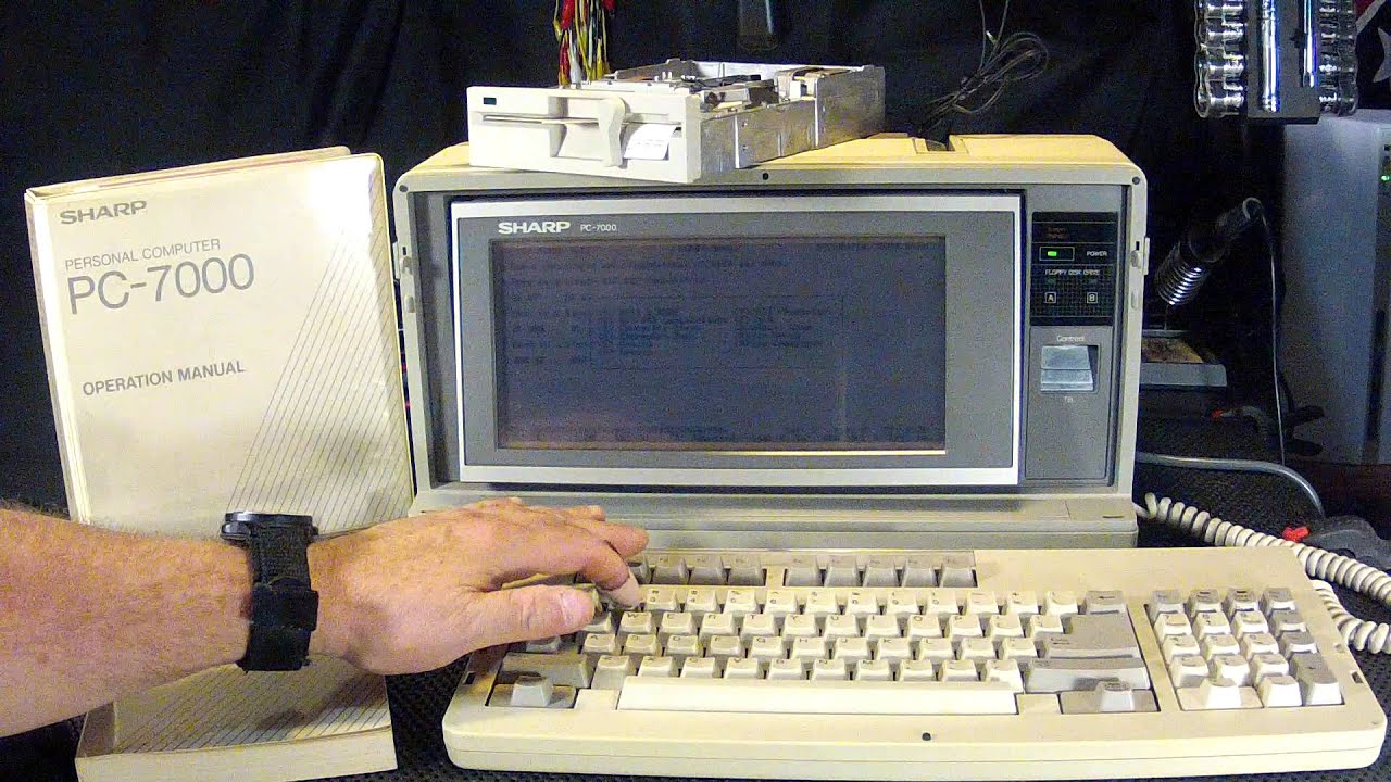 Vintage 1985 Sharp PC-7000 Personal Computer - YouTube