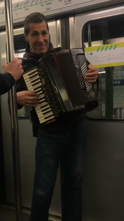 Accordion player in Paris metro