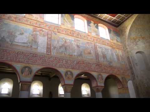 Summer 2012: St. Georg ist ein spaetkarolingisches und ottonisches Kirchengebaeude in Oberzell auf der Insel Reichenau. Die Kirche gehoert mit der ganzen Klosterinsel zum Weltkulturerbe der...