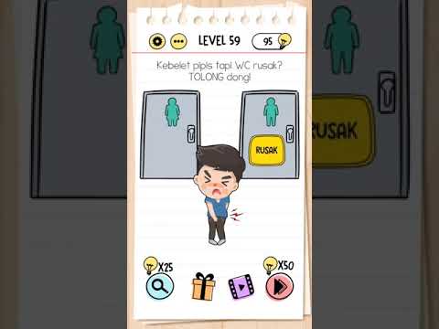 Kunci Jawaban Brain Test Asah Otak Kocak Level 59 Kebelet Pipis Tapi Wc Rusak Tolong Dong Youtube