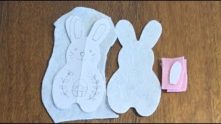 Mini felt Easter bunny sewing tutorial #easter #feltcrafts #sewing #embroidery
