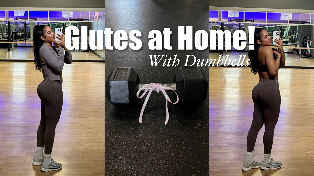 Dumbbell ONLY glute workout! | how to grow your glutes at home ...