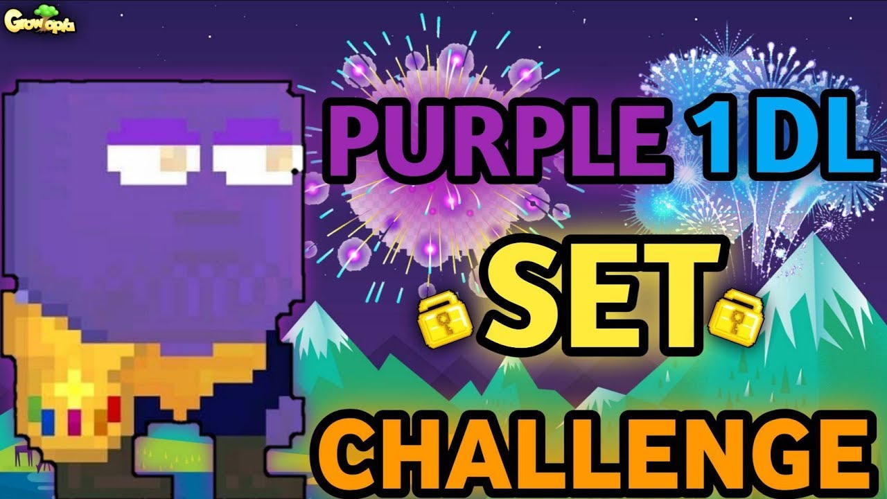 1 DL PURPLE SET (THANOS SET) Growtopia Set Challenge 73 YouTube