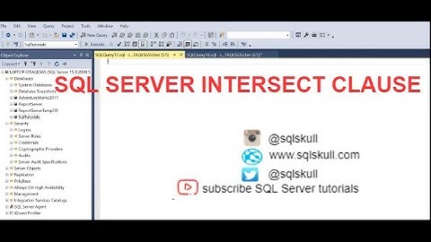 Intersect Clause in SQL Server