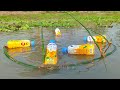 Unique Fishing Trap | Unbelievable Bottle Fish Trap With Hook | Easy Fishing Technique