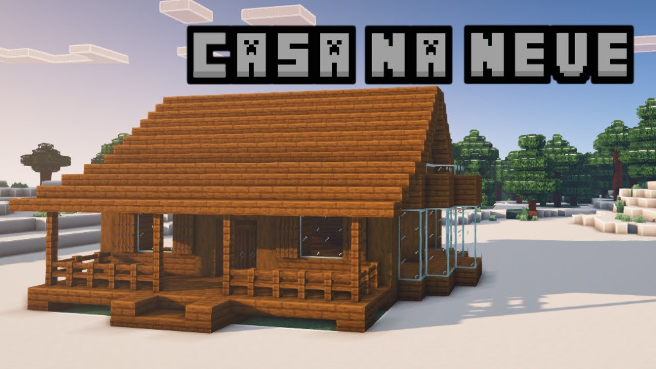 🏡 Minecraft Tutorial  Casa de Madeira (Tipo Cabana Pra Survival