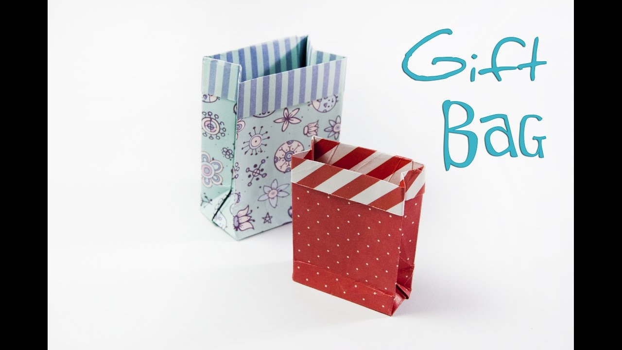 Origami Gift Bag Tutorial - How to Make a Paper Gift Bag - DIY paper craft