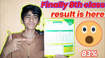 My 8th class result is here | And I am very happy for That.
