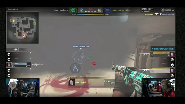 Immortals Zews Insane Mirage Ninja Defuse |  ESL Pro League Season 4