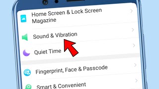 how to use sound and vibration setting in oppo phone