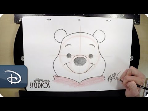 how to draw winnie the pooh face