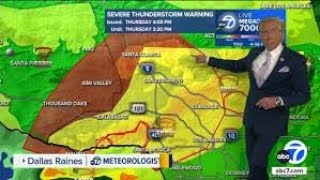 ⚠️ Severe Thunderstorm Warning Issued for L.A. County – Heavy Rain, Hail &amp; Strong Winds! 🌩️