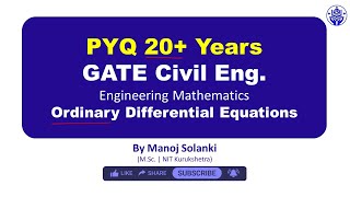 Differential Equation | Gate Civil Engineering PYQs 20+ Years | By Manoj Solanki